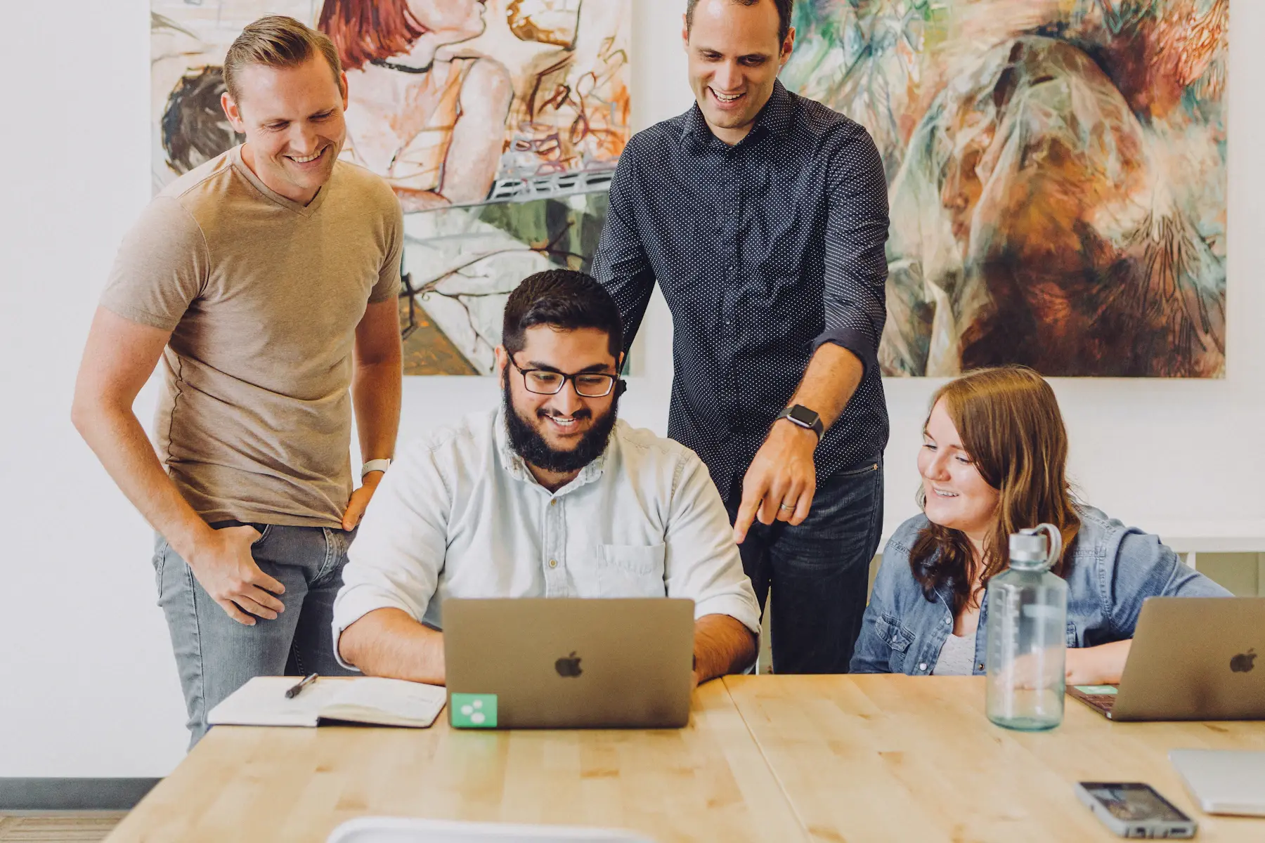 The Mirex team reviewing work together